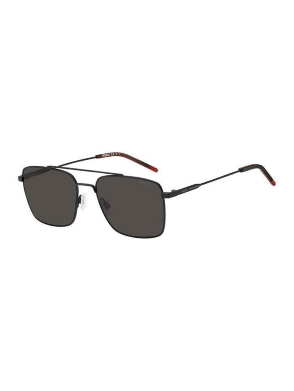 New Authentic Hugo Boss Men's Matte Black Square Metal Sunglasses